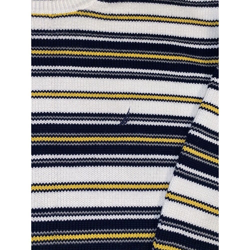 Nautica Sweater Mens XXL Striped Embroidered Sailing - Picture 2 of 7
